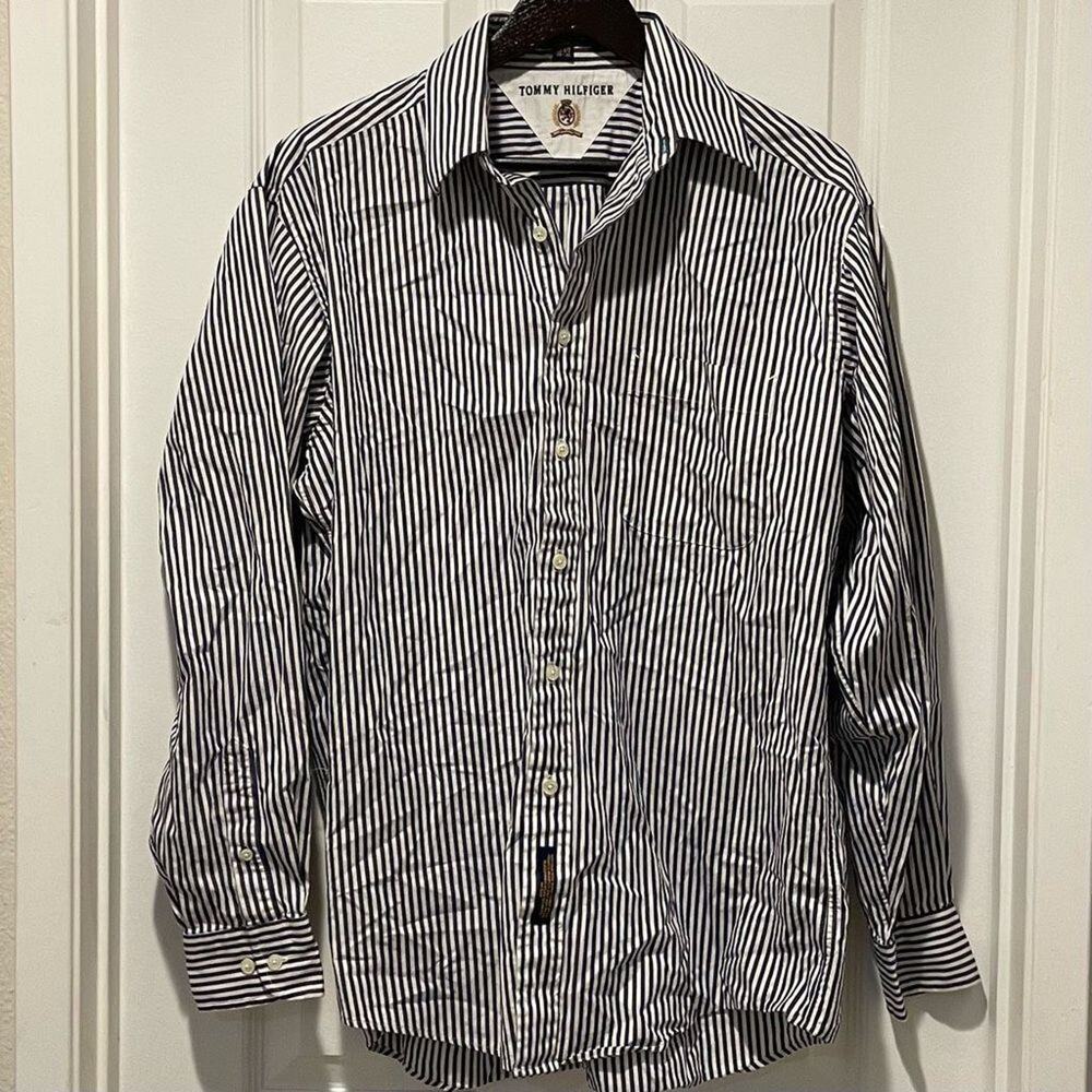 Tommy Hilfiger Men’s Striped Oxford Button Down - Size 15.5 34/35 - Long Sleeve